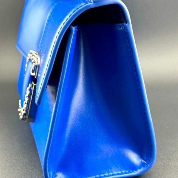 Marc Jacobs The St. Marc Mini Leather Tote Bag In Cobalt,  With Additional Strap - Picture 8 of 16